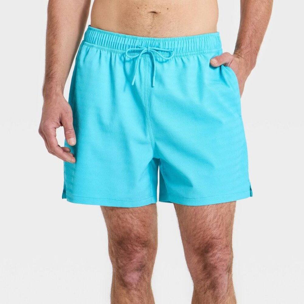 Goodfellow & Co - Men's 5'' Swim Patterned Trunks - Goodfellow & Co  Blue